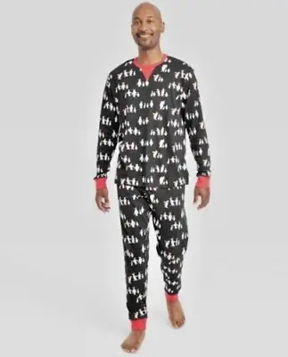 Wondershop Men's Medium Penguins 2-piece Family Sleep Christmas Pajamas Size-L • $6