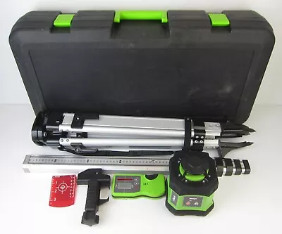 Imex E60 Red Beam Rotary Laser Level With Tripod Staff And Lr1 Detector In Hard • $499