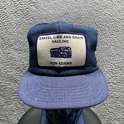 Vintage Denim Trucker Hat Cap Snap Back Blue Foam Mesh Trucking Murphy Mens • $23.25