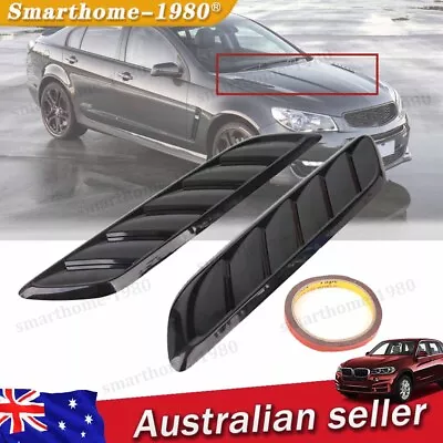 FITS HOLDEN COMMODORE VF VE SS SSV SV6 REDLINE STICK ON GLOSS BLACK Bonnet Vents • $27.55