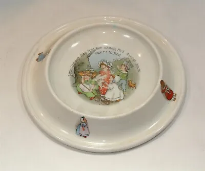 Vintage ROYAL Pottery BABY PLATE Dish Bowl Little Bopeep • $10.99