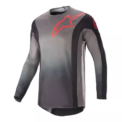 Alpinestars Techstar Sein Gray/Red MX Off-Road Jersey Men's Sizes SM - 2X • $25.99