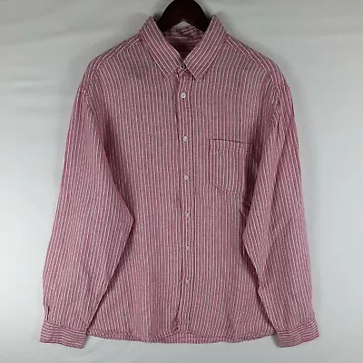 Blue Harbour Men's Button Shirt Size XL Linen Marks Spencer Long Sleeve  • $14.95