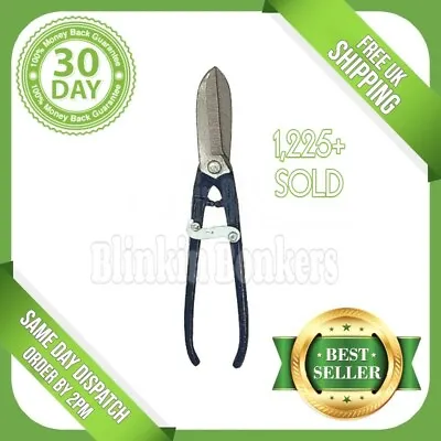 Thin Sheet Metal Mesh Tin Snip 8  Straight Cutting Shear Cutter Scissor Plastic • £3.89