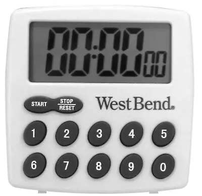 West Bend Easy To Read Digital Magnetic Kitchen Timer Features Large Display ... • $14.95