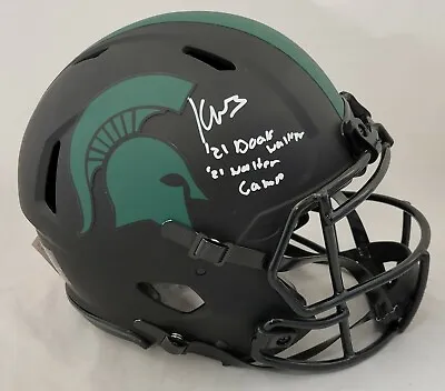 Kenneth Walker Iii Signed Michigan State Spartans Eclipse Authentic Award Helmet • $599.99