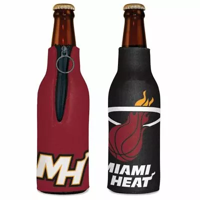 Miami Heat Bottle Holder Coozie Koozie Cooler With Zipper • $10.69