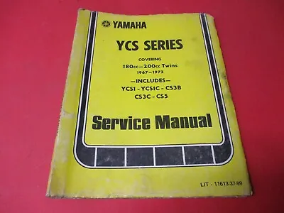 Oem Original Yamaha Service Manual 1967-1972 180-200 Twins Ycs1 Cs3 Cs5 • $99.99