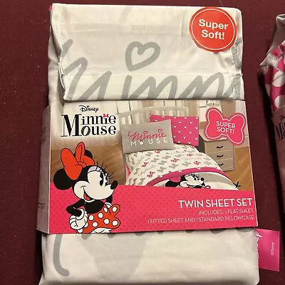 Disney Minnie Mouse Twin Sheet Set NEW T21 • $29.99