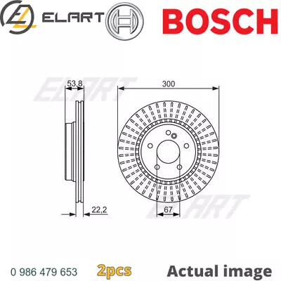 2x Brake Disc For Mercedes Benz Chrysler Clk C208 M 113 984 M 113 981 Egz Egx • £135.68