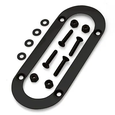 Black Oval Emergency Brake Trim Ring With Hardware JDM Lever Muscle Hot Rod • $19.95