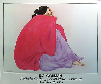 R C Gorman   Civia  1983 Vintage Gallery Fine Art Gallery Poster New Condition • $40