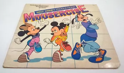 MOUSERCISE Walt DISNEY Original 1982 VINYL LP Record 12  W. BOOKLET Mickey Mouse • $24.88