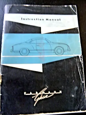 1959 Volkswagen VW Karmann Ghia Coupe Convertible Owner Operator Manual 1960 • $35.95