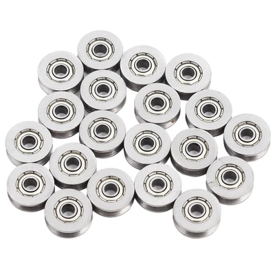 $9.52 • Buy 20pcs V Groove Ball Bearing Pulley For Rail Track Linear Motion System 3x12x4mm