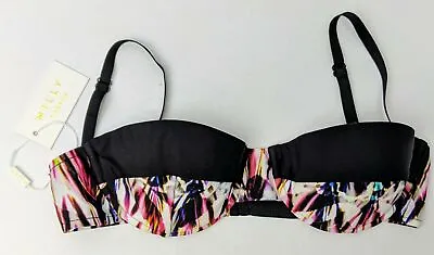 Milly Cabana Split Underwire Bikini Top Size Petite Multicolor • $12.01