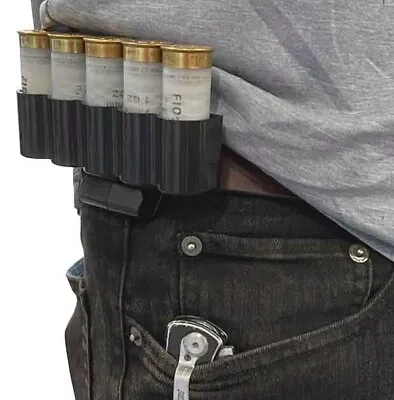 Tactical 5 Round Shotgun Ammo Shot Shell Carrier Belt Clip Black Mossberg Reming • $19.95