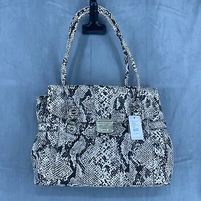 Marc Fisher Bag Snake Print Shoulder Strap Satchel Inside Pockets Vegan Leather • $34.24