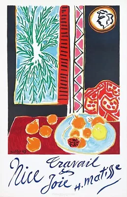 Henri Matisse 1947 Signed Original Lithograph Poster Nice France Travail Et Joie • $2800