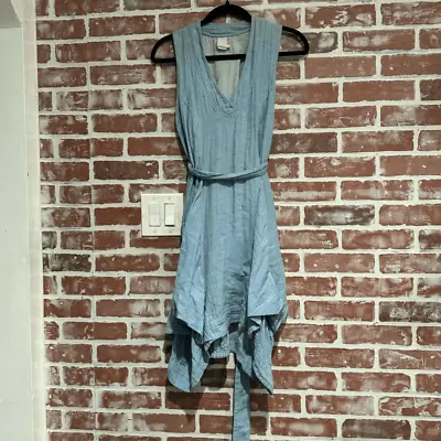 Malia Mills Cotton Chambray Handkerchief Belted Dress Size XXS Size 1 Womens • $46.75
