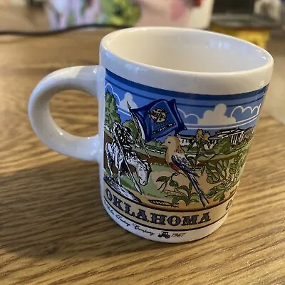 1987 Oklahoma Souvenir Mini Mug Coffee Cup 2-5/8  T- Stokes Trading Co • $7.99