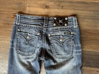 Women's Miss Me Wide Leg Blue Jeans JS5148W4  Size 25 Length 32 8  Rise • $19.99