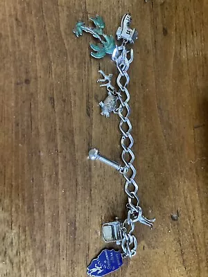 Sterling Silver Vintage Charm Bracelets. LOTS Of Interesting Charms!  Circa 1960 • $50