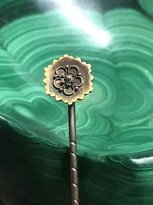 Antique Victorian 15 Ct Gold Stick Pin 5.3 Cm Long 1880s • £0.99