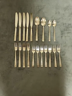 SOLA CORA Holland  Stainless Flatware Forks Spoons Knives Lot 20 Pieces MCM • $99