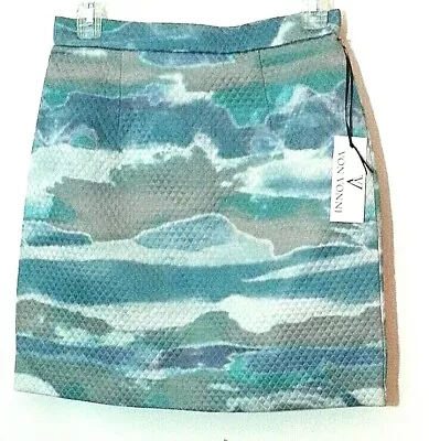 Von Vonni Womens Teal Mini Quilted Skirt Small S 6 8 Nwt New • $22.99