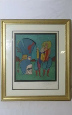 Mihail Chemiakin Original Framed Lithograph Tittled: CHEATING  • $1875