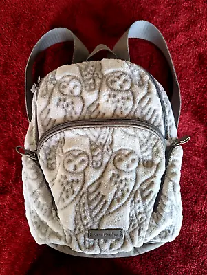Vera Bradley NIGHT OWLS GRAY Hadley BACKPACK Bookbag BABY Diaper PURSE Fleece • $79.99