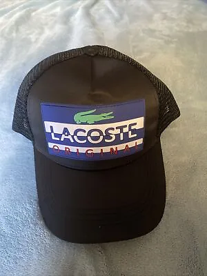Mens Lacoste Hat Black New Adjustable  • $50