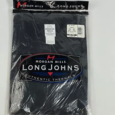 NEW Black Thermal Shirt Only Morgan Mills Long Johns VTG NOS • $10