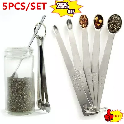 5Pcs Steel Mini Set Dash Pinch Smidgen Norpro Measuring Spoons 2024US • $3.08