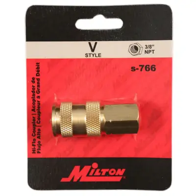 Milton Industries Inc. 3/8 In. V Style High Flow Coupler • $8.22