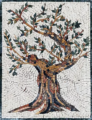 FL116 17.72 ×23.62  Tree Marble Mosaic Wall Art • $329