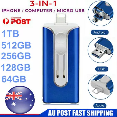 1TB 256GB USB I Flash Drive Disk Storage Memory Stick For IPhone IPad PC Android • $45.99