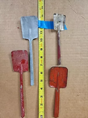 4 Lithograph Tin Sand Shovel Red  Beach Toy Metal Vintage G • $39.99