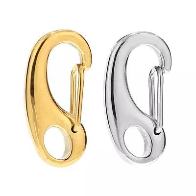 6pcs Stainless Steel D-shaped Lobster Clasps Carabiners DIY Jewelry Accessories • $9.89
