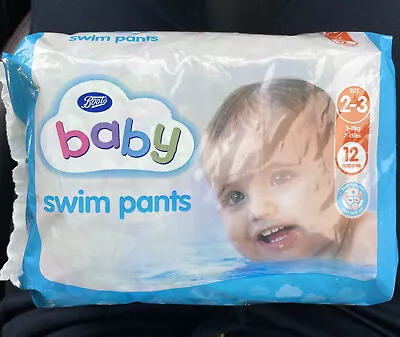 BOOTS -Baby Swim Pants- 12 Nappies Size 2-3 Hypoallergenic And Dermatology Testd • £5.99