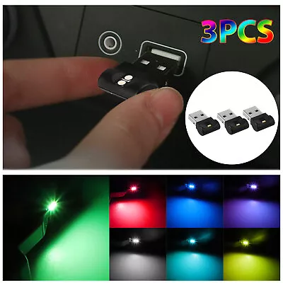 $9.98 • Buy 3x Mini Lamp Bulb Accessories LED USB Car Interior Neon Atmosphere Ambient Light