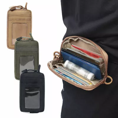 $8.96 • Buy Tactical Waterproof EDC Wallet Coin ID Card Bag Key Pocket Money Waist Pouch US