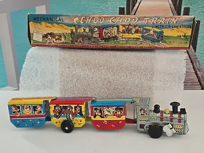 Vintage Marx Choo Choo Train Windup Tin Toy  Line Mar With Box Japan Mechanical • $64.99