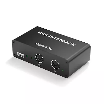 DigitalLife USB MIDI Host - 5 Pin DIN MIDI Schnittstelle (UHOST-I Metall ) • $37.09