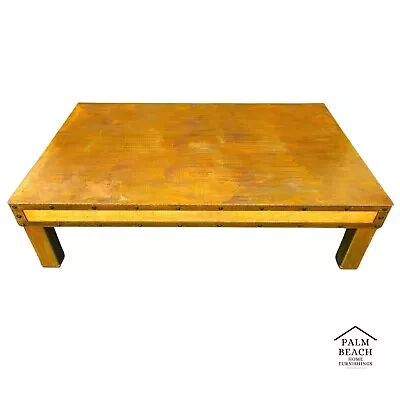 Huge Copper Coffee Cocktail Table 73  X 49  • $2995