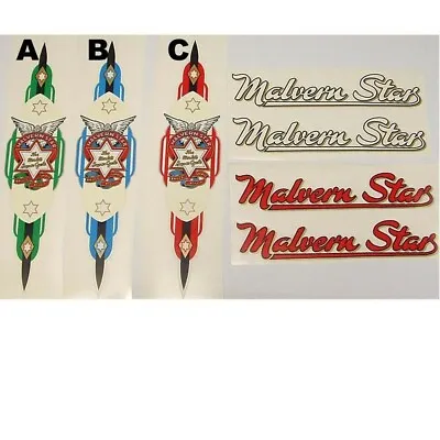 Malvern Star 1950s 60s B  Decals For Vintage Bicycle • $58