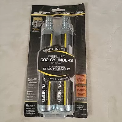 JT Prefilled C02 Cylinders 90gram Paintball Tank Threaded 2 Pack Outdoor Sports • $16.88