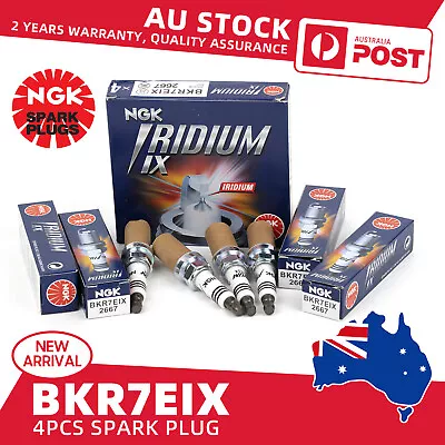 NGK Iridium Spark Plugs BKR7EIX X 4 CHERY J1 FOR TRANSIT PORSCHE 911 VOLVO 850 • $51.99