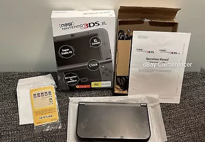 'New' Nintendo 3DS XL Console - Metallic Black - Good Condition - Boxed • $430